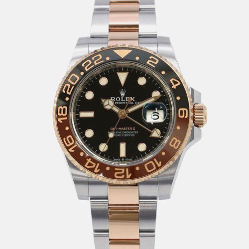 K Rose Gold Stainless Steel GMT Master II Automatic Men's Wristwatch 41 mm - Rolex - Modalova