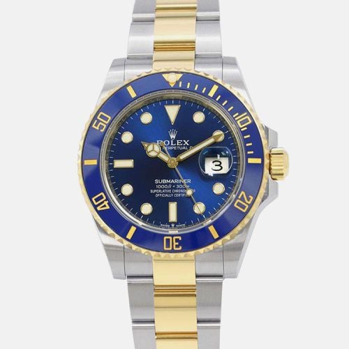 K Yellow Gold Stainless Steel Submariner Automatic Men's Wristwatch 41 mm - Rolex - Modalova