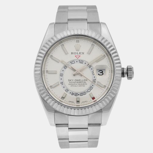 Silver Stainless Steel Sky-Dweller 326934 Automatic Men's Wristwatch 42 mm - Rolex - Modalova