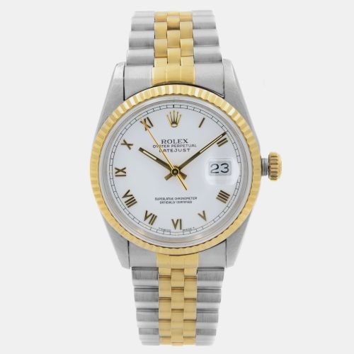 K Yellow Gold Stainless Steel Datejust Automatic Men's Wristwatch 36 mm - Rolex - Modalova