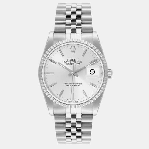 Datejust Dial Engine Turned Bezel Steel Men's Watch 36.0 mm - Rolex - Modalova