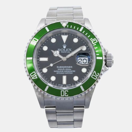 Stainless Steel Submariner 16610LV Automatic Men's Wristwatch 40 mm - Rolex - Modalova