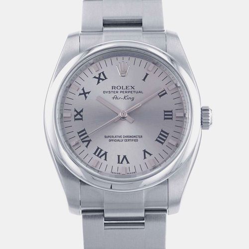 Stainless Steel Air-King 114200 Automatic Men's Wristwatch 34 mm - Rolex - Modalova