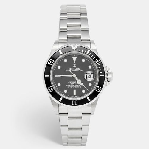 Black Stainless Steel Submariner 16610 Men's Wristwatch 40 mm - Rolex - Modalova