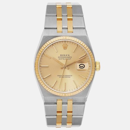 Oysterquartz Datejust Steel Yellow Men's Watch 36 mm - Rolex - Modalova