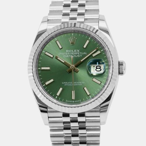 K White Gold Stainless Steel Datejust Automatic Men's Wristwatch 36 mm - Rolex - Modalova