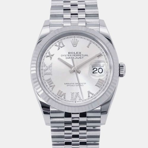 K White Gold Stainless Steel Datejust Automatic Men's Wristwatch 36 mm - Rolex - Modalova