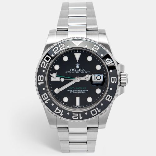 Black Cerachrom Oystersteel GMT-Master II 116710LN Men's Wristwatch 40 mm - Rolex - Modalova