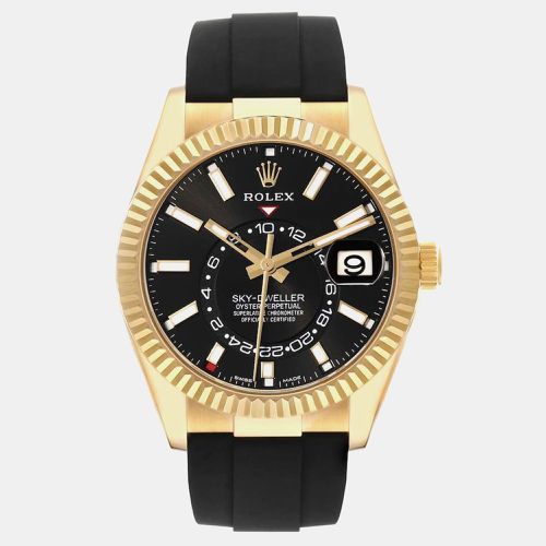 Sky-Dweller Yellow Gold Dial Oysterflex Mens Watch 326238 Unworn - Rolex - Modalova