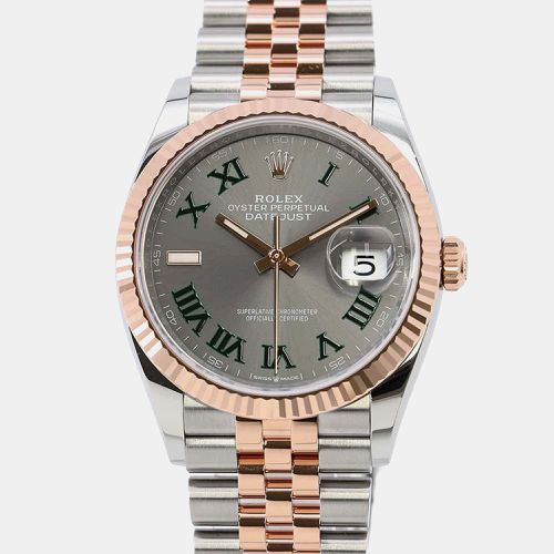 K Rose Gold Stainless Steel Datejust 126231 Automatic Men's Wristwatch 36 mm - Rolex - Modalova