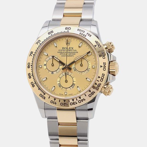 Champagne 18k Yellow Stainless Steel Cosmograph Daytona 116503 Automatic Men's Wristwatch 40 mm - Rolex - Modalova