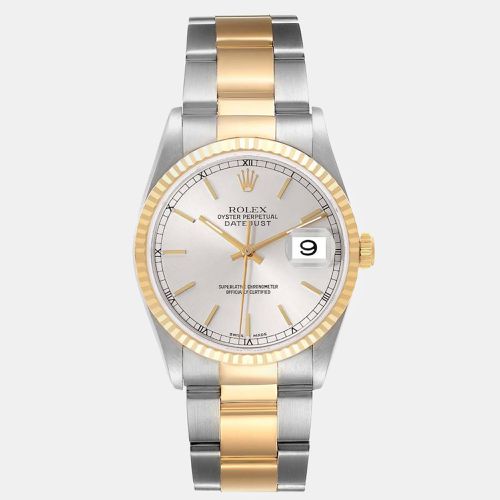 Datejust Steel Yellow Gold Dial Men's Watch 16233 36 mm - Rolex - Modalova