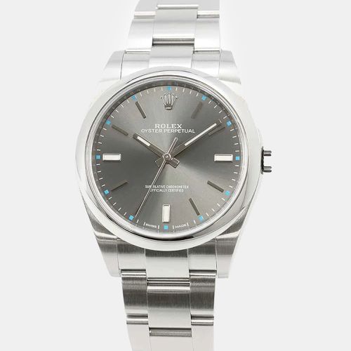 Dark Rolesium Stainless Steel Oyster Perpetual Automatic Men's Wristwatch 39 mm - Rolex - Modalova