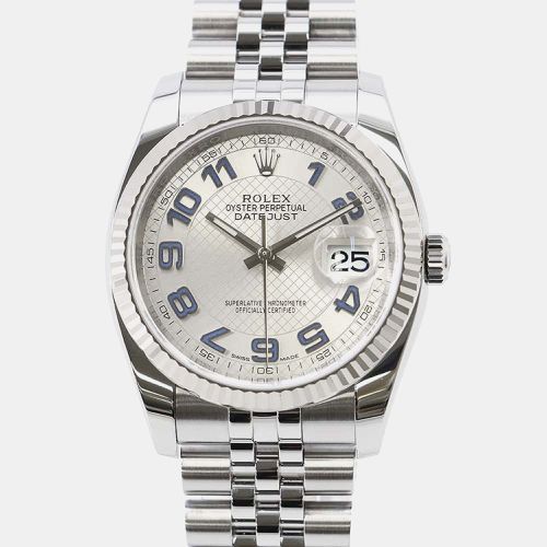 K White Gold Stainless Steel Datejust Automatic Men's Wristwatch 36 mm - Rolex - Modalova