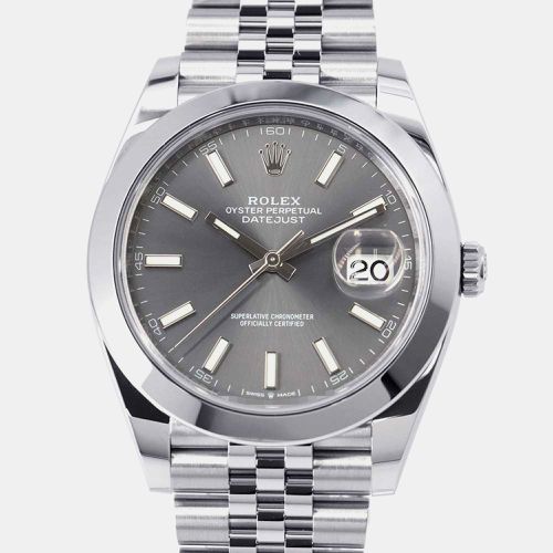 Stainless Steel Datejust Automatic Men's Wristwatch 41 mm - Rolex - Modalova