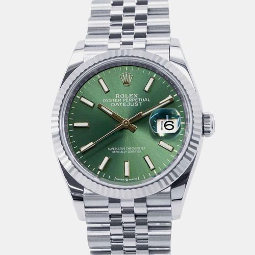 K White Gold Stainless Steel Datejust 126234 Automatic Men's Wristwatch 36 mm - Rolex - Modalova