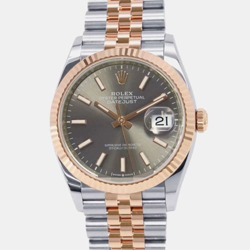 K Rose Gold Stainless Steel Datejust 126231 Automatic Men's Wristwatch 36 mm - Rolex - Modalova