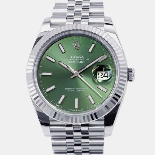 K White Gold Stainless Steel Datejust 126334 Automatic Men's Wristwatch 41 mm - Rolex - Modalova