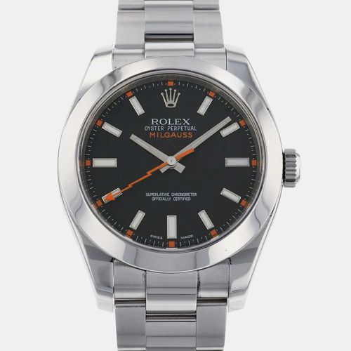 Stainless Steel Milgauss 116400 Automatic Men's Wristwatch 40 mm - Rolex - Modalova