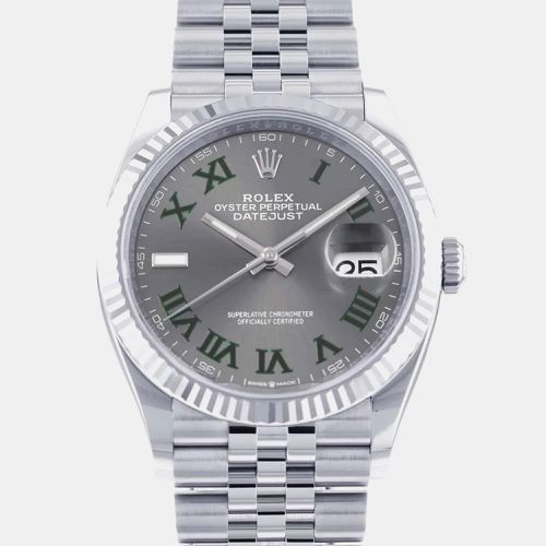 K White Gold Stainless Steel Datejust 126234 Automatic Men's Wristwatch 36 mm - Rolex - Modalova