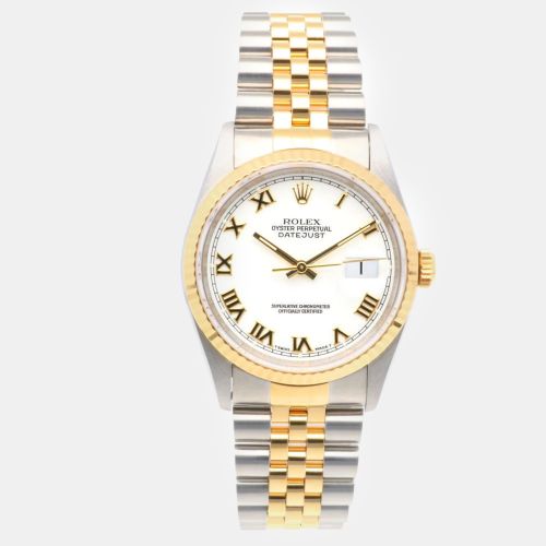 K Yellow Gold Stainless Steel Datejust Automatic Men's Wristwatch 36 mm - Rolex - Modalova