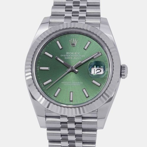 K White Gold Stainless Steel Datejust 126334 Men's Wristwatch 41mm - Rolex - Modalova