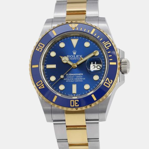 K Yellow Gold Stainless Steel Submariner Automatic Men's Wristwatch 41 mm - Rolex - Modalova