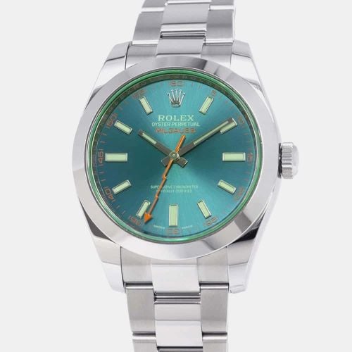 Stainless Steel Milgauss Automatic Men's Wristwatch 40 mm - Rolex - Modalova