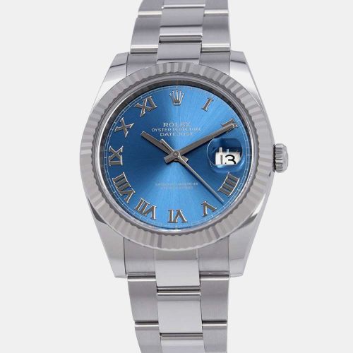 K White Gold Stainless Steel Datejust Automatic Men's Wristwatch 41 mm - Rolex - Modalova