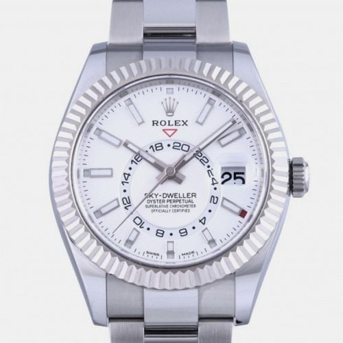 K Gold And Stainless Steel Sky-Dweller 326934 Automatic Men's Wristwatch 42 mm - Rolex - Modalova