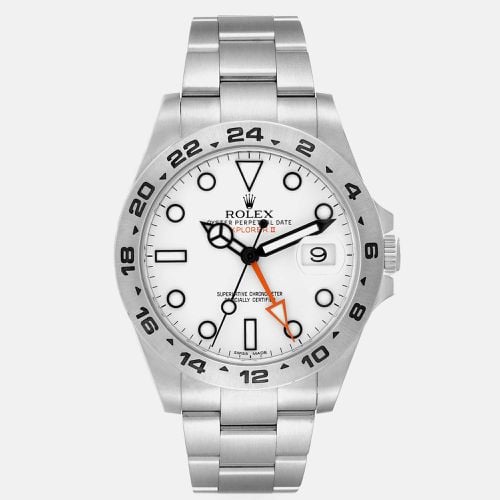 Explorer II Dial Orange Hand Steel Men's Watch 216570 42 mm - Rolex - Modalova