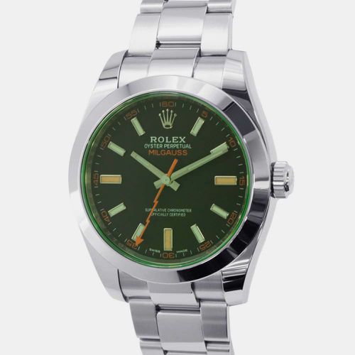 Stainless Steel Milgauss 116400GV Automatic Men's Wristwatch 40 mm - Rolex - Modalova