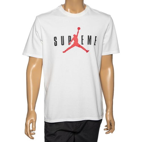 X Jordan Logo Printed Cotton T-Shirt L - Supreme - Modalova