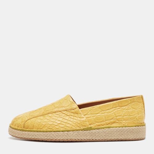 Crocodile Leather Lampedusa Slip On Espadrille Size 43 - Salvatore Ferragamo - Modalova