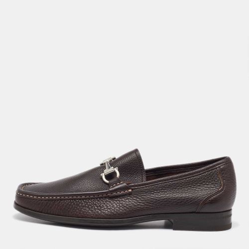 Dark Leather Gancini Loafers Size 41.5 - Salvatore Ferragamo - Modalova