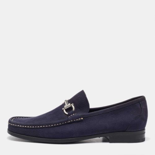 Nubuck Leather Gancini Loafers Size 41.5 - Salvatore Ferragamo - Modalova