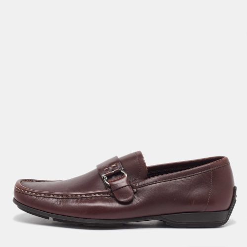 Leather Slip On Gancio Loafers Size 41.5 - Salvatore Ferragamo - Modalova