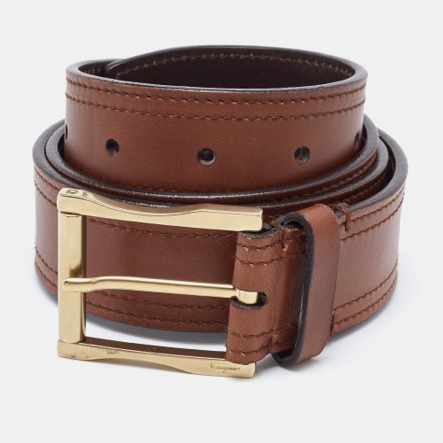 Leather Buckle Belt 85CM - Salvatore Ferragamo - Modalova