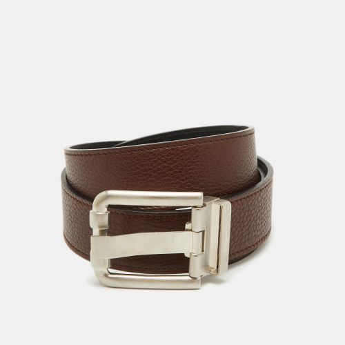 Dark /Black Leather Cut to Size Buckle Belt - Salvatore Ferragamo - Modalova