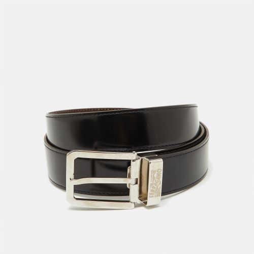 Dark Brown Leather Cut to Size Buckle Belt - Salvatore Ferragamo - Modalova