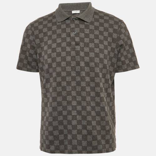 Check Print Cotton Pique Polo T-Shirt L - Sandro - Modalova