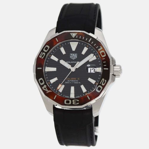 Stainless Steel Aquaracer WAY201N Automatic Men's Wristwatch 43 mm - Tag Heuer - Modalova