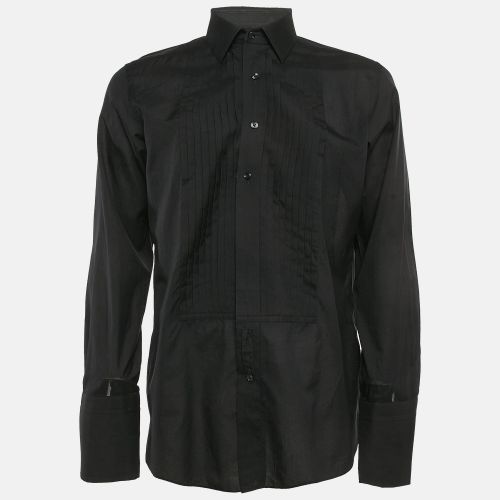 Pleated Cotton Long Sleeve Shirt L - Tom Ford - Modalova