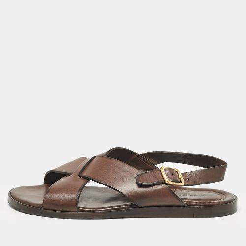 Dark Leather Flat Sandals Size 42 - Tom Ford - Modalova