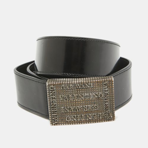 Patent Leather Logo Square Buckle Belt 90CM - Valentino - Modalova