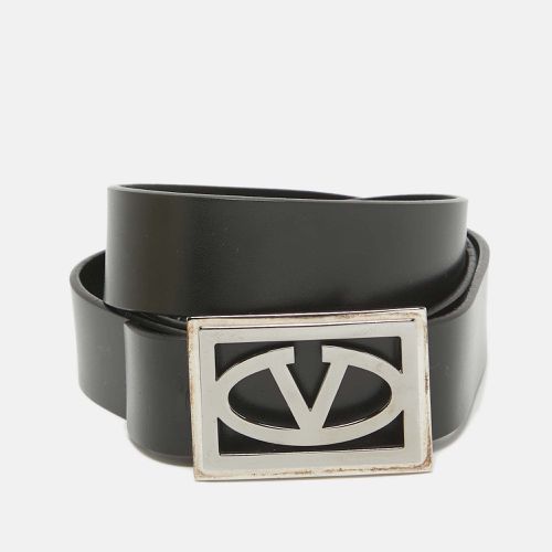 Leather Vlogo Square Buckle Reversible Belt 110 CM - Valentino - Modalova