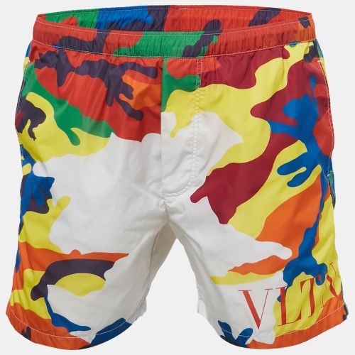Camouflage Print Nylon Swim Shorts M - Valentino - Modalova