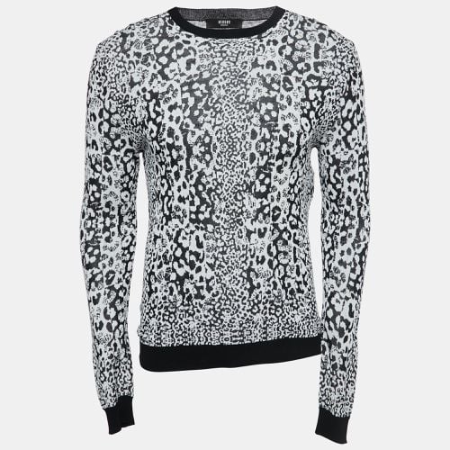 White Patterned Knit Pullover M - Versus Versace - Modalova