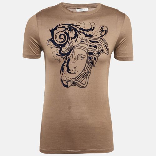 Jersey Medusa Velvet Print T-Shirt S - Versace Collection - Modalova