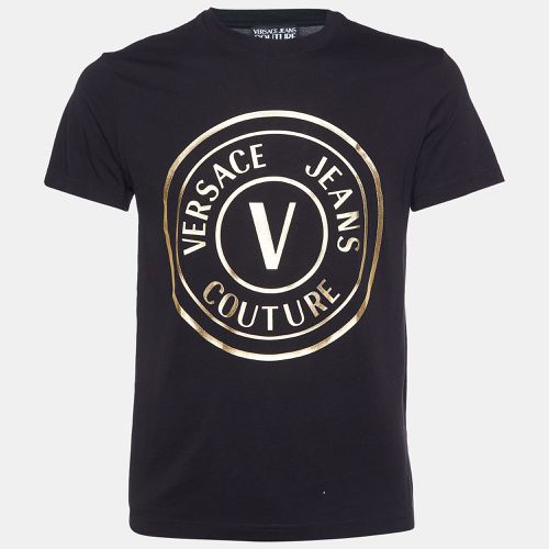 Logo Print Cotton Crew Neck T-Shirt M - Versace Jeans Couture - Modalova